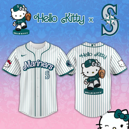 ,    Seattle Mariners  MLB x Hello Kitty Night Jersey Editions Limited