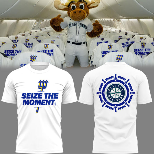 Seattle Mariners SEIZE THE MOMENT White Tee