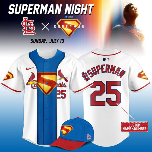 St. Louis Cardinals x Superman Limited Edition Custom Jersey 2025