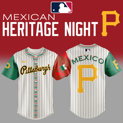 Pittsburgh Pirates Mexican Heritage Night Striped Combo Jersey