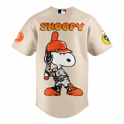 San Francisco Giants 75th Anniversary of Peanuts Baseball Jersey
