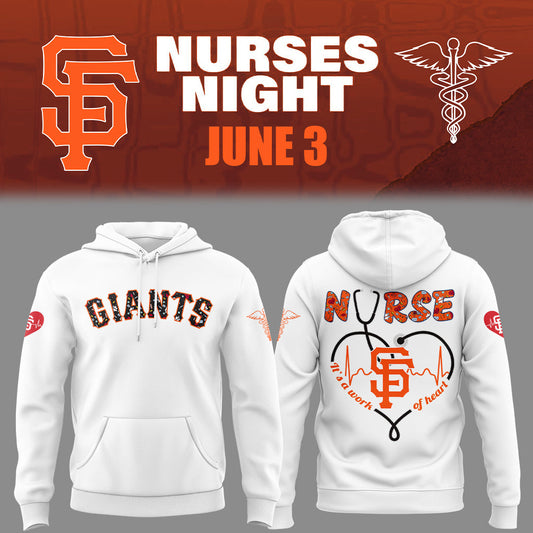 San Francisco Giants Nurses Appreciation White Hoodie