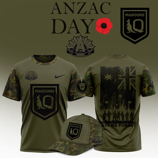 Queensland Maroons anzac 2025 T-Shirt