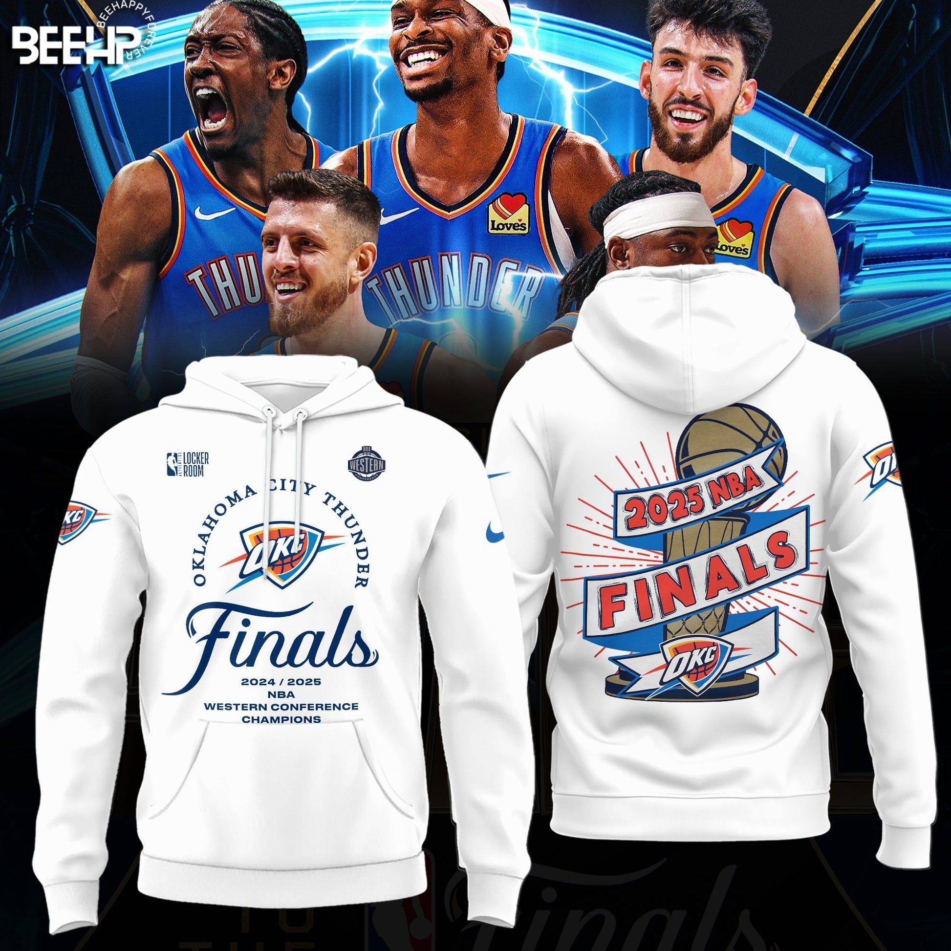 Oklahoma City Thunder 2025 Western Conference Champions Hoodie