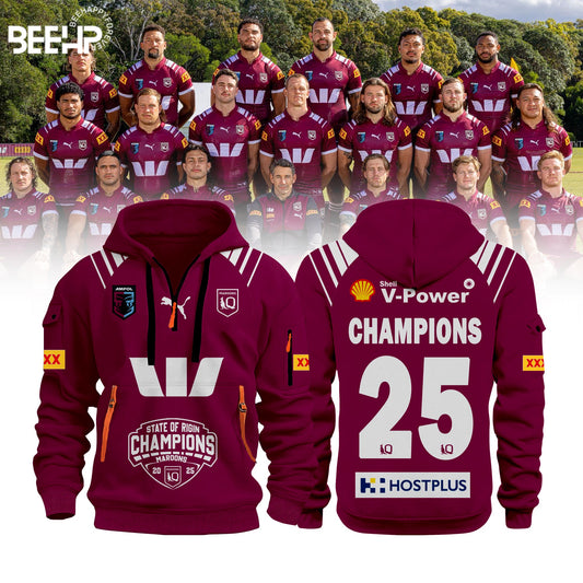 Queensland Maroons Of Origin 2025 Champions New Hoodie