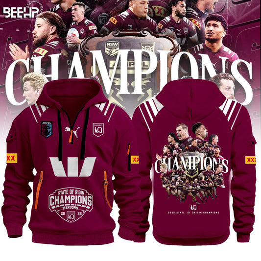 Queensland Maroons Of Origin 2025 Champions New Hoodie