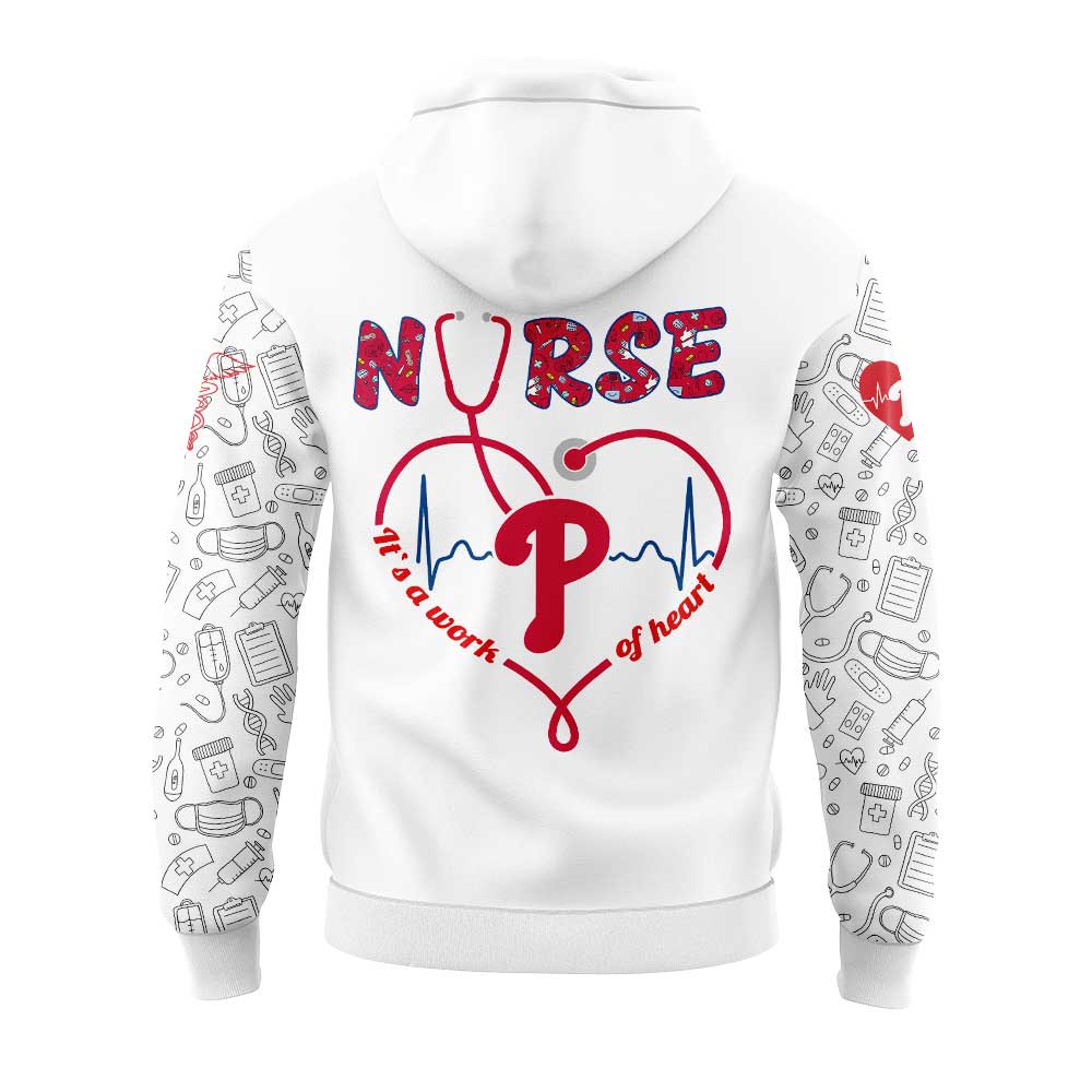 Philadelphia Phillies Nurses Appreciation White Hoodie