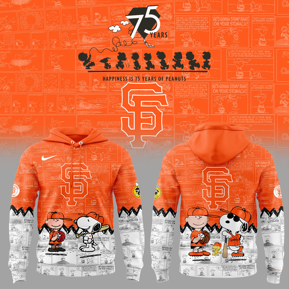 San Francisco Giants 75th Anniversary of Peanuts Hoodie
