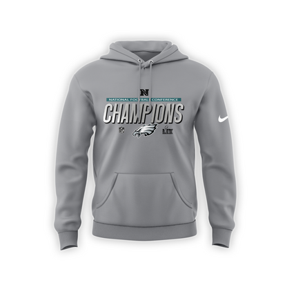 Philadelphia Eagles 2024 NFC Champions Locker Room Trophy Collection Hoodie