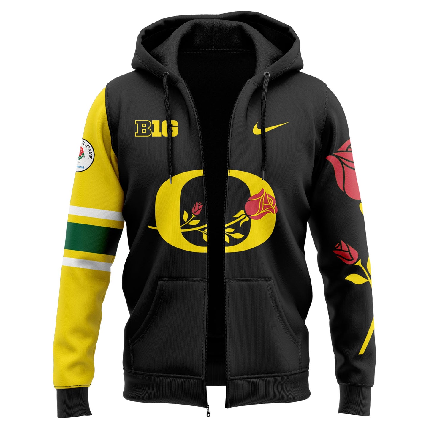 Oregon Ducks Rose Bowl Game 2024 Limited Zip Hoodie