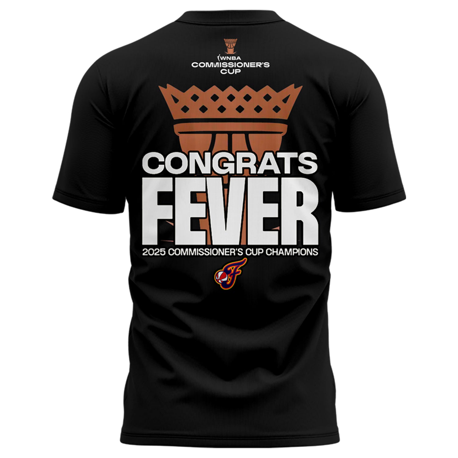Special 2025 WNBA Commissioner's Cup Champions Indiana Fever Black T-Shirt