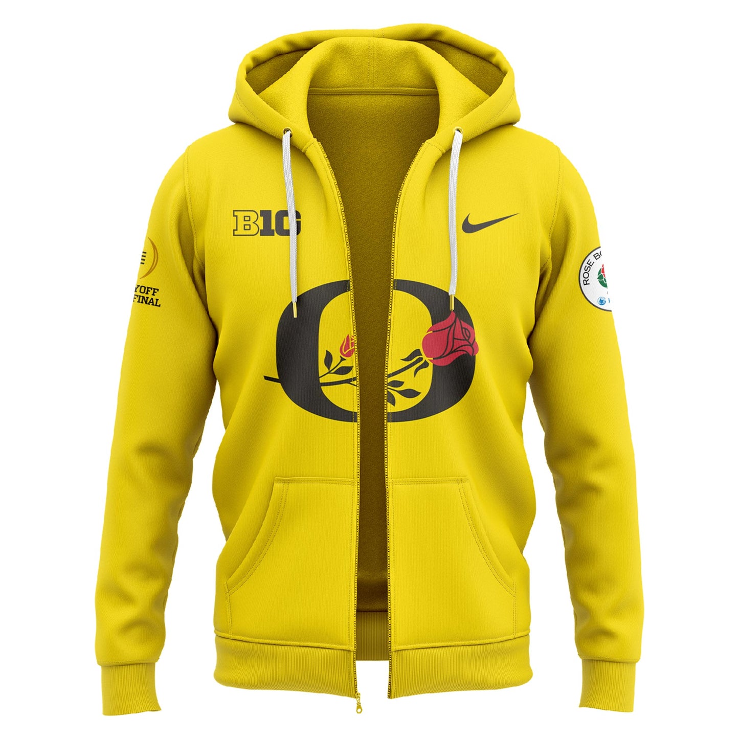 Oregon Ducks Rose Bowl Game 2024 Zip Hoodie V1