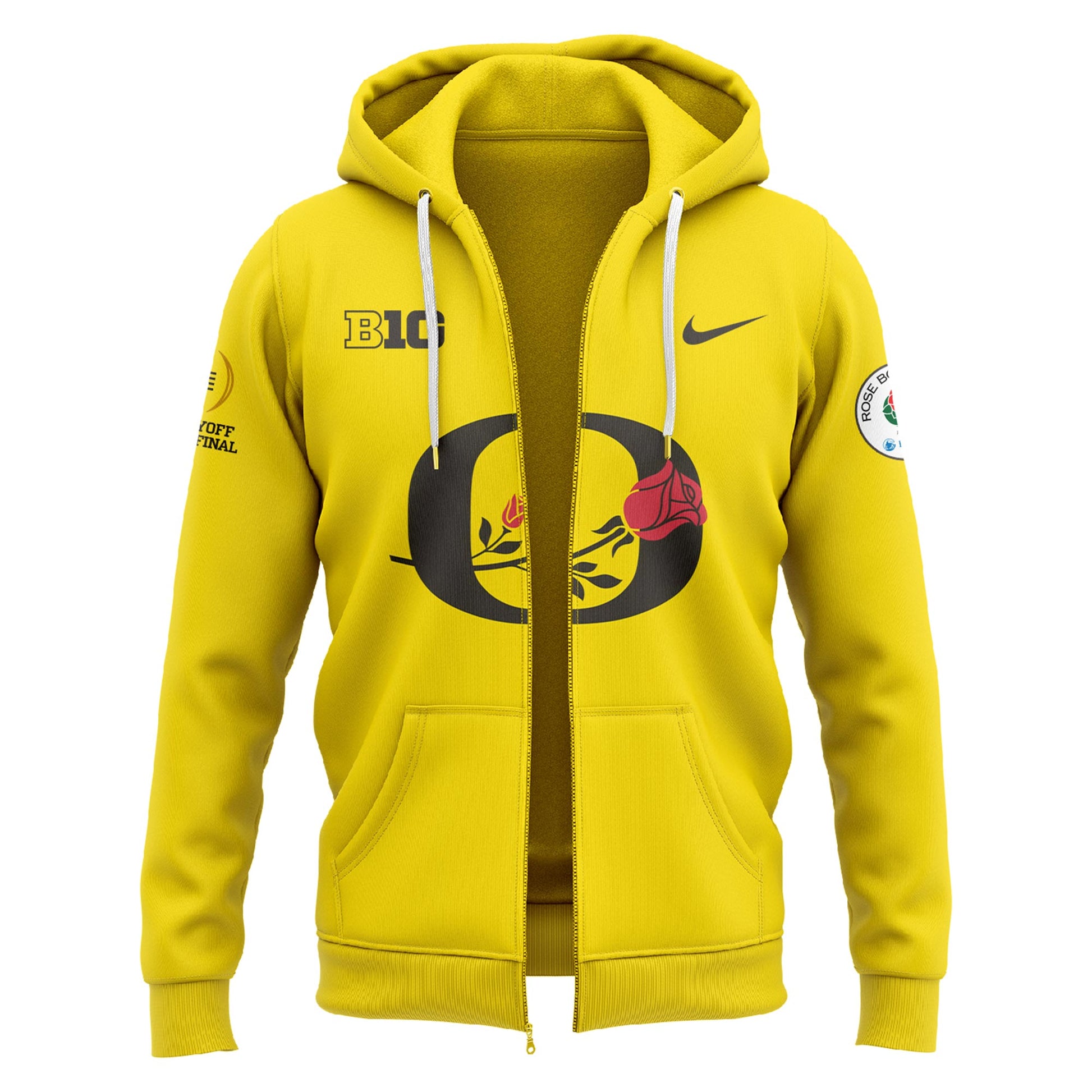 Oregon Ducks Rose Bowl Game 2024 Zip Hoodie V1
