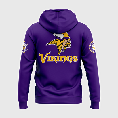 Premium Minnesota Vikings Merch - Minnesota Vikings - Purple Game Hoodie. - Gear Up For Game Day