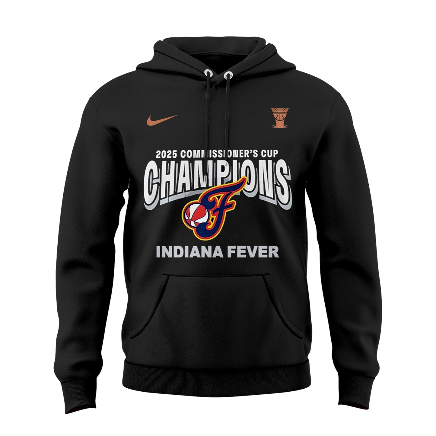 Special 2025 WNBA Commissioner's Cup Champions Indiana Fever Black Hoodie