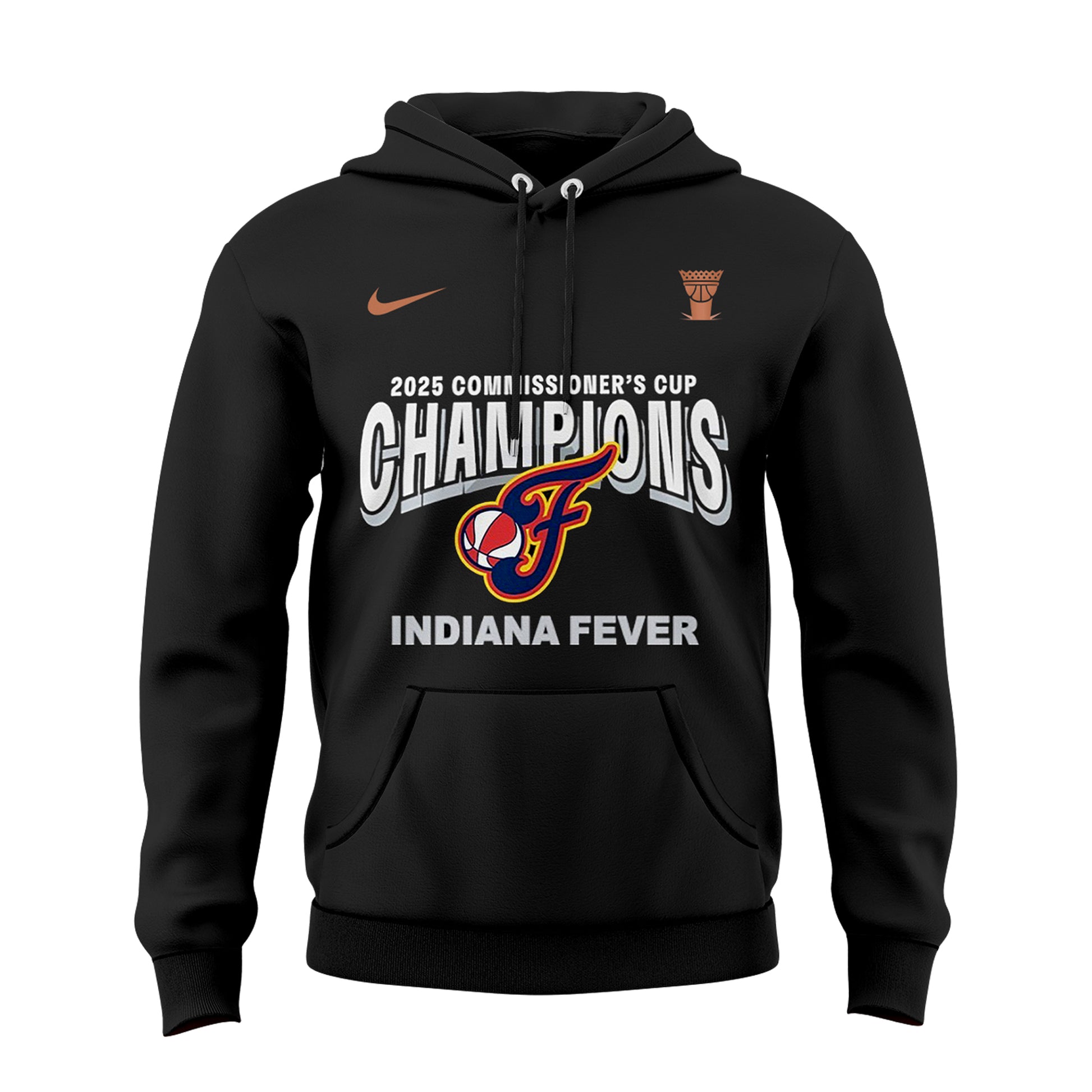 Special 2025 WNBA Commissioner's Cup Champions Indiana Fever Black Hoodie