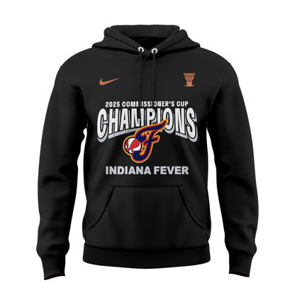 Special 2025 WNBA Commissioner's Cup Champions Indiana Fever Black Hoodie