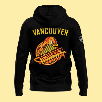 Special New Vancouver Canucks Year of the Snake Black Hoodie-AB031325503