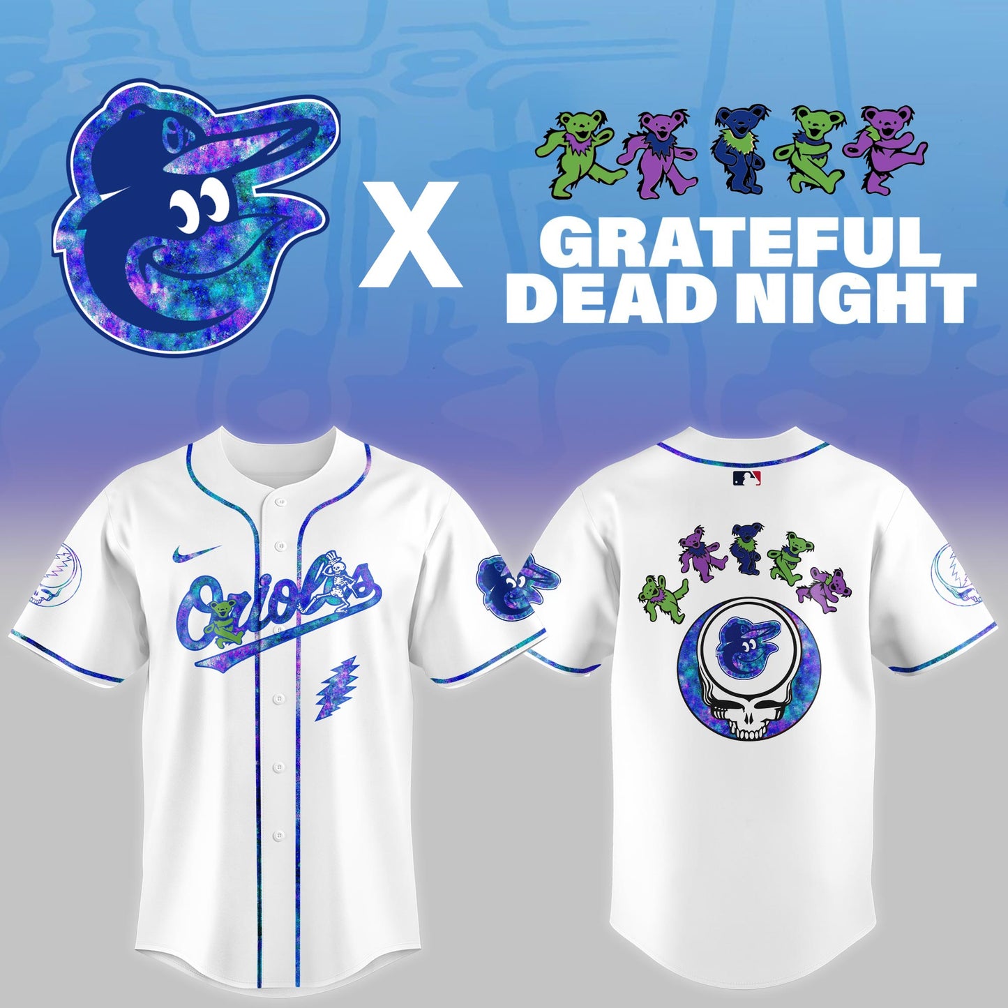 Baltimore Orioles 2025 Grateful Dead Night Limited Jersey