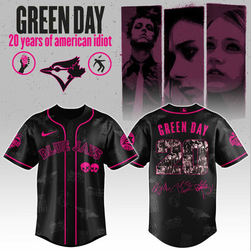 T B Jays x Green Day 20th Anniversary Jersey 2025 Editions Limited + Selling Out Fast