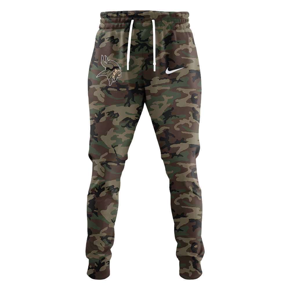 Premium Minnesota Vikings Merch - Black Minnesota Vikings 2025 Salute to Service Club Fleece Pullover Hoodie - Gear Up For Game Day