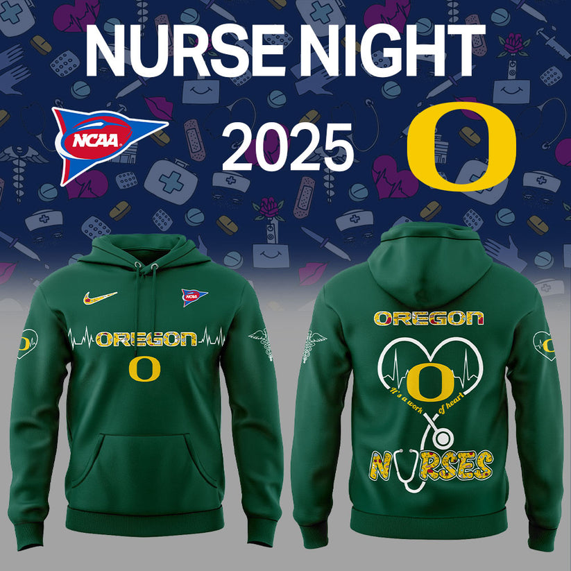 Oregon Ducks Football NURSES NIGHT 2.0.2.5 Hoodie
