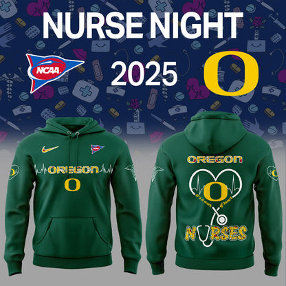 Oregon Ducks Football NURSES NIGHT 2.0.2.5 Hoodie