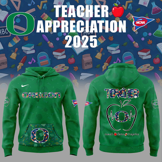 Oregon Ducks Football Teacher Appreciation 2025 V2 Hoodie