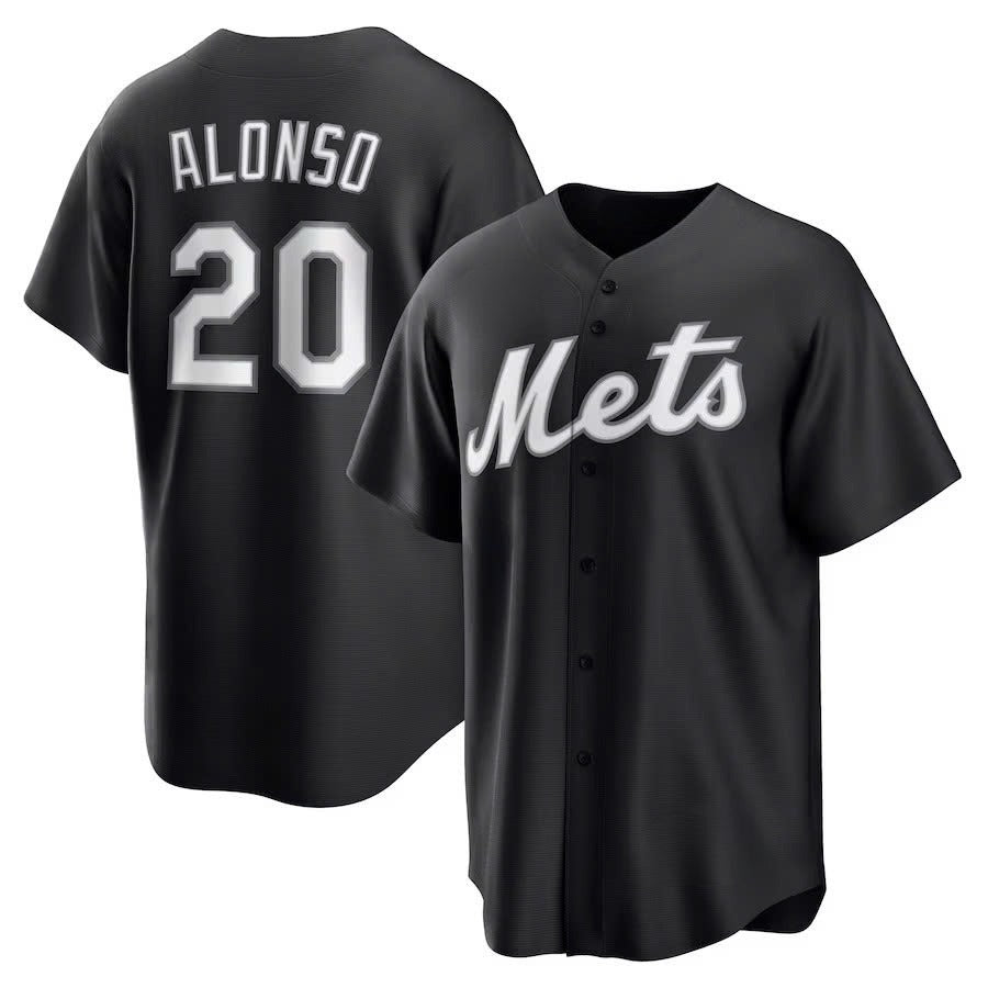 Pete Alonso New York Mets Lights Out Replica Player Jersey - Black