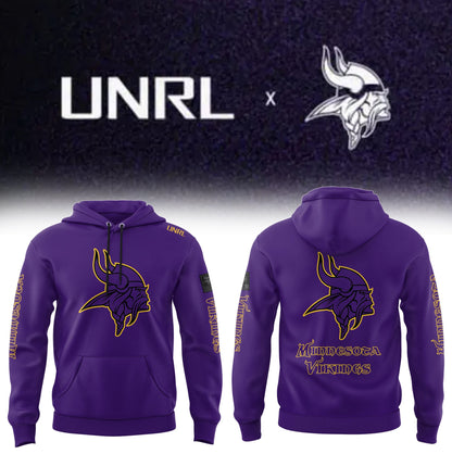 Premium Minnesota Vikings Merch - Limited Edition Viking x UNRL Vol 4 Hoodie 2025 - Gear Up For Game Day