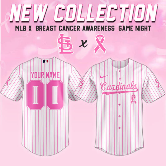 St.Louis Cardinals x  Breast Cancer Awareness Game Night Jersey Editons Limited