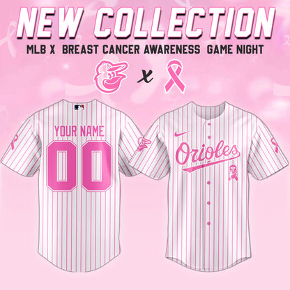 .Baltimore Orioles x  Breast Cancer Awareness Game Night Jersey Editons Limited