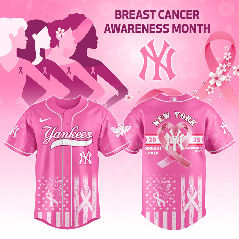 NYY Special Breast Cancer Awareness Month Limited Edition Jersey