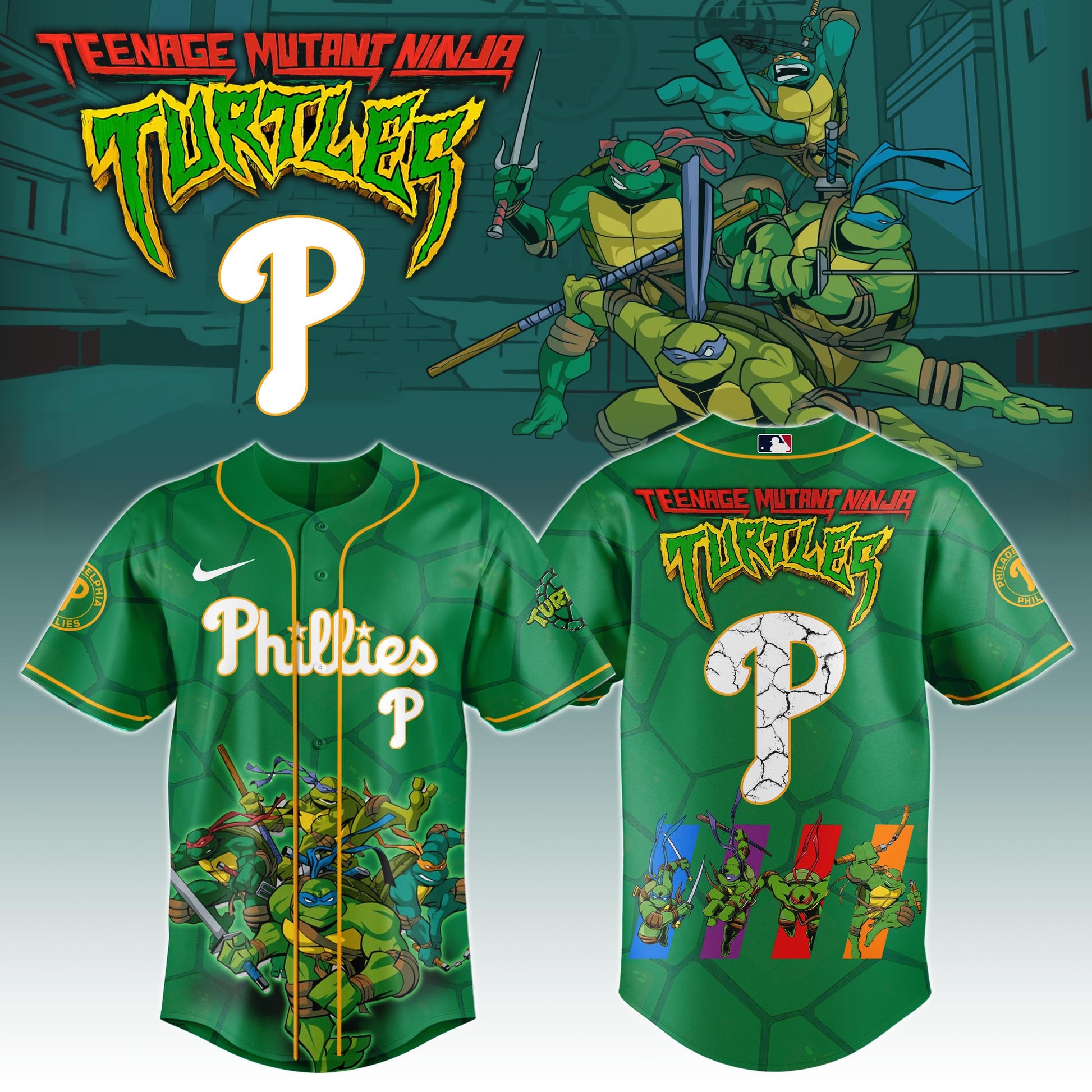 .      Philadelphia Phillies x Ninja Turtles Night Game Limited Edition Jersey 2025