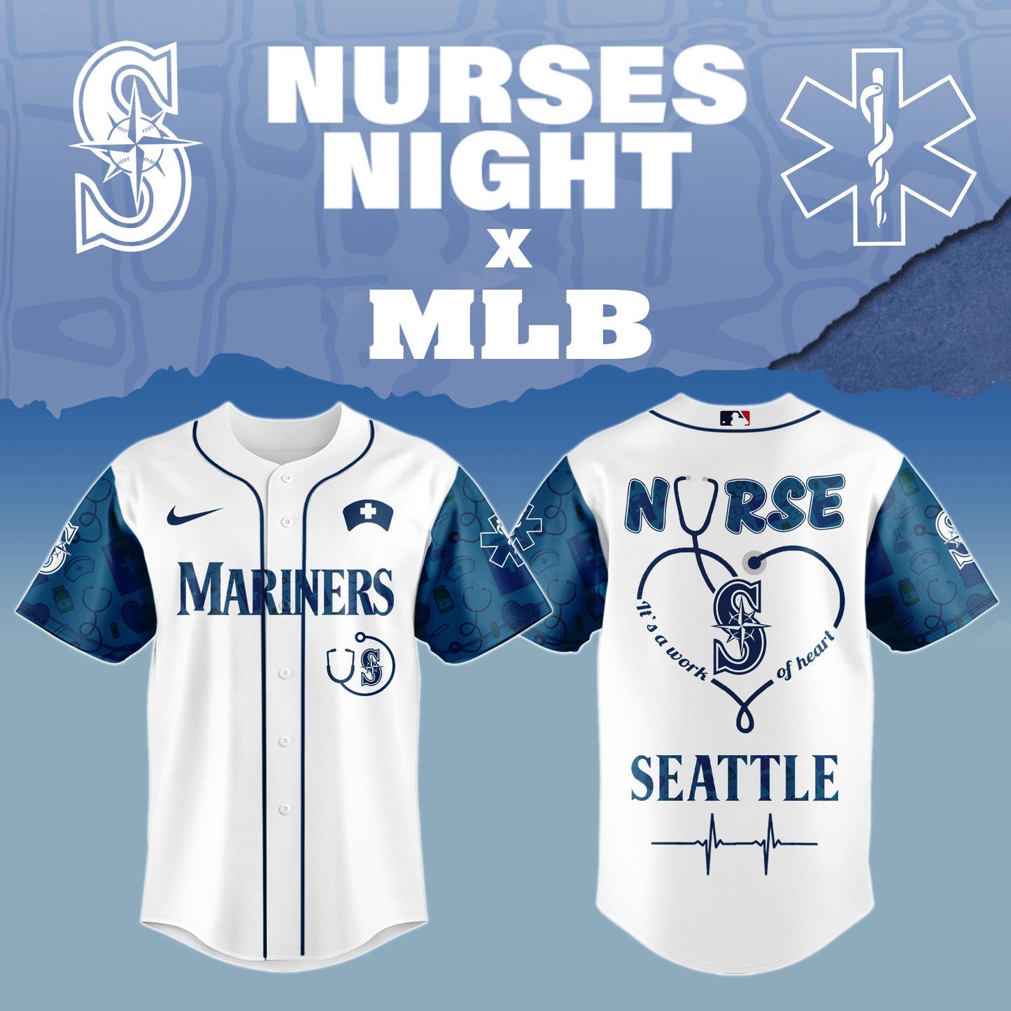 Seattle Mariners Nurses Game Night Special Edition Jersey