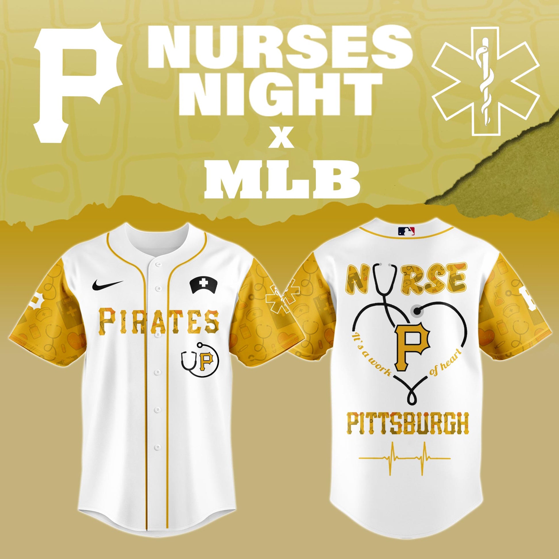 Pittsburgh Pirates Nurses Game Night Special Edition Jersey