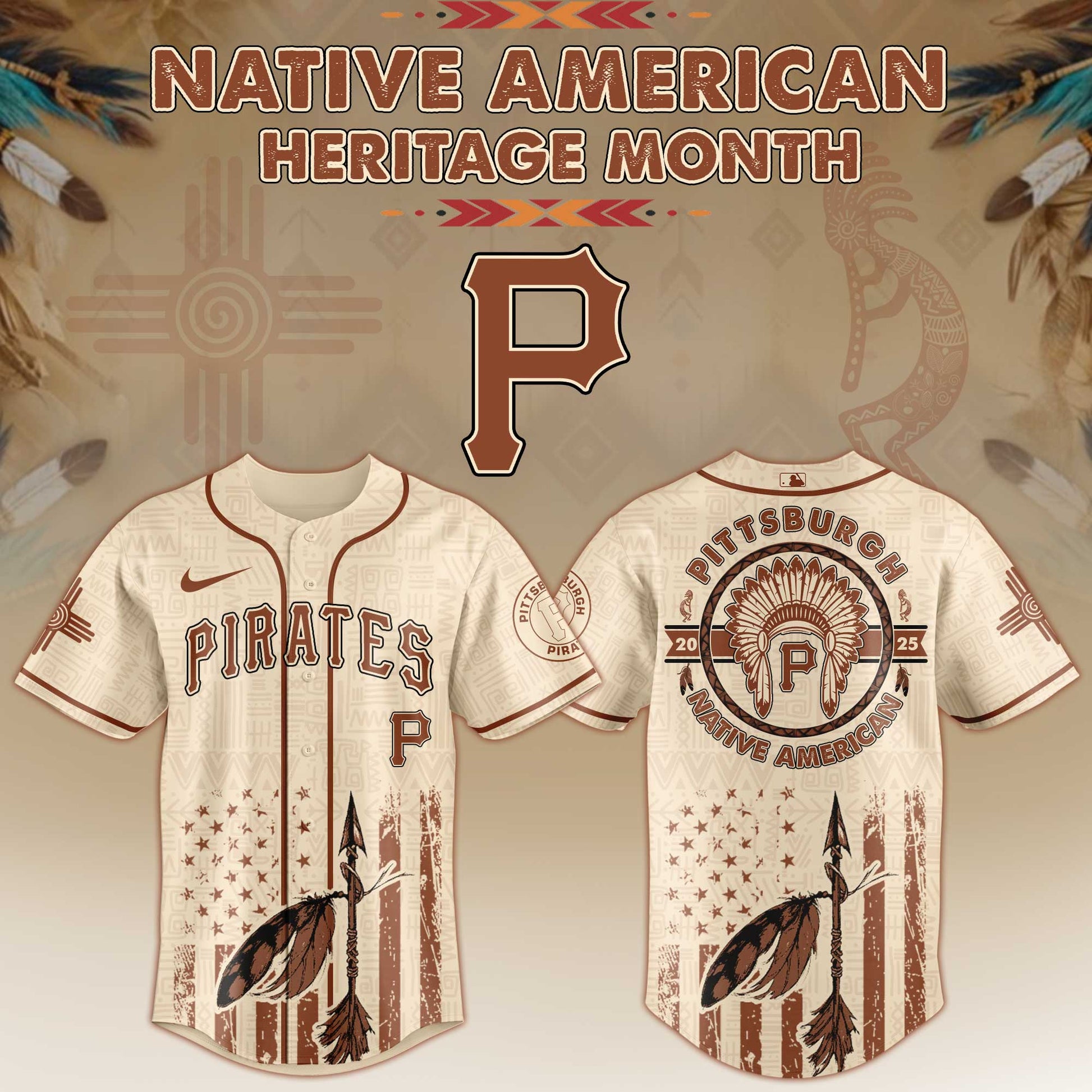 Pittsburgh Pirates x Native American Heritage Month Limited Edition Jersey 2025