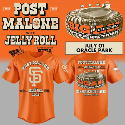 San Francisco Giants Jersey x Post Malone with Jelly Roll Jersey