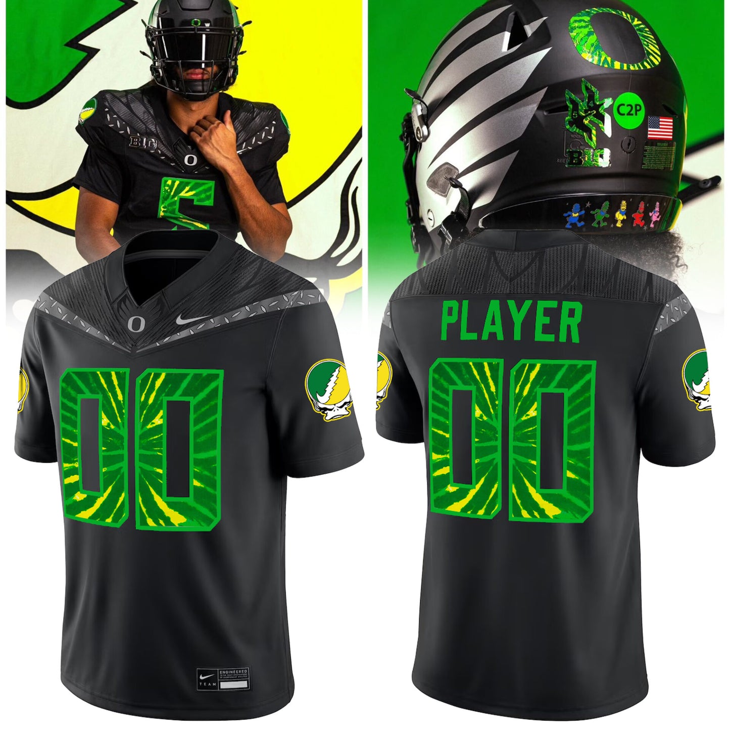 Special Edition "Grateful Ducks" 2025 Football Jersey-KC10202507