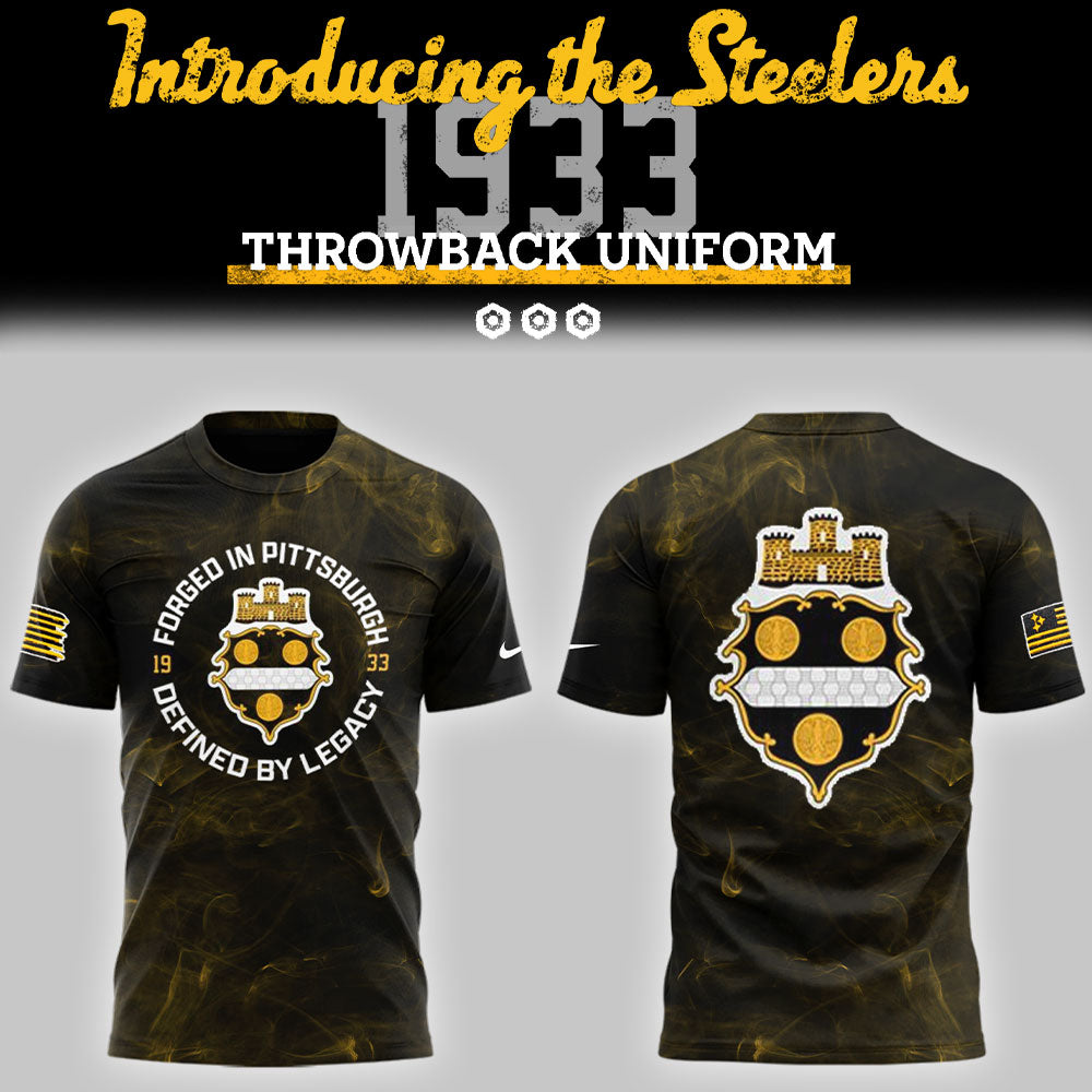 Steeler Nation Shirt - Pittsburgh Steelers Football 1933 Legacy Black T-Shirt