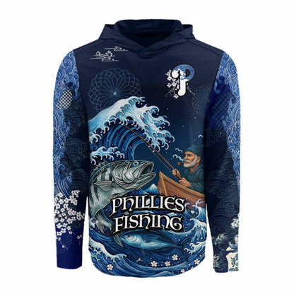 Philadelphia Phillies x Wave Hunter Fishing Limited Edition Long Sleeve Hoodie 2025
