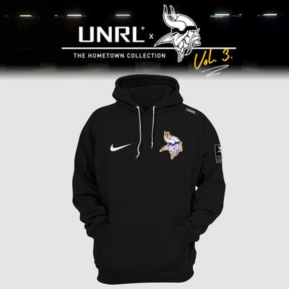 Premium Minnesota Vikings Merch - Minnesota Vikings Football 2025 Limited Edition “Winter Warrior” -  UNRL Vol 3 Hoodie - Gear Up For Game Day