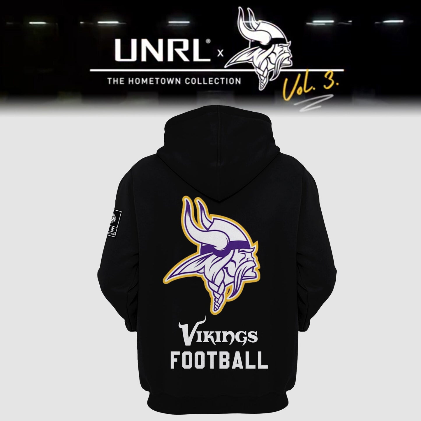 Premium Minnesota Vikings Merch - Minnesota Vikings Football 2025 Limited Edition “Winter Warrior” -  UNRL Vol 3 Hoodie - Gear Up For Game Day