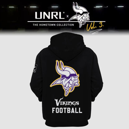 Premium Minnesota Vikings Merch - Minnesota Vikings Football 2025 Limited Edition “Winter Warrior” -  UNRL Vol 3 Hoodie - Gear Up For Game Day