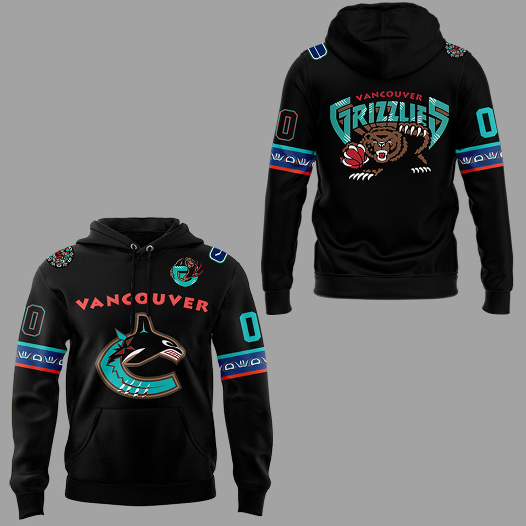 Special New Canucks x Grizzlies Custom Hoodie-ND03222504