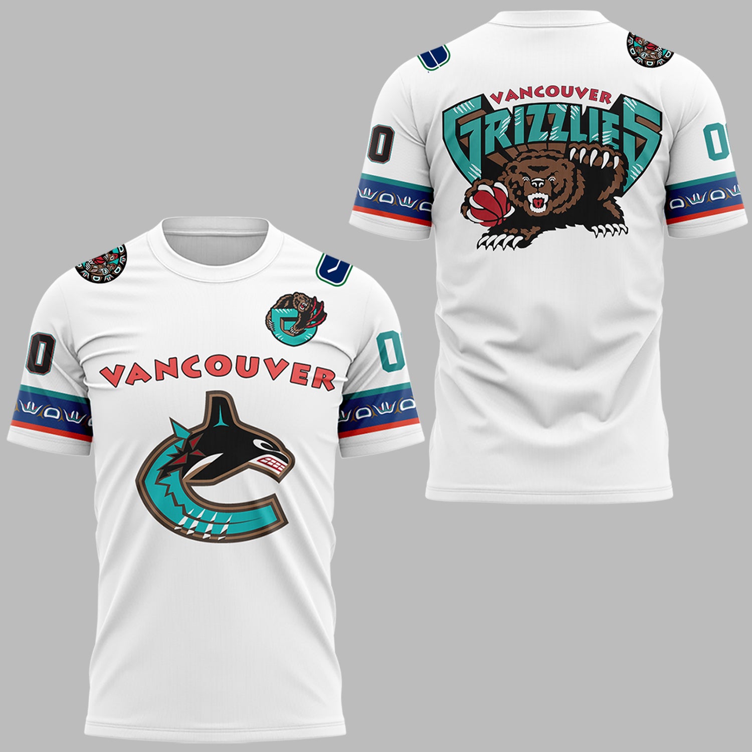 Special New Canucks x Grizzlies Custom TShirt-ND03222508