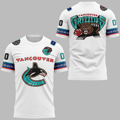 Special New Canucks x Grizzlies Custom TShirt-ND03222508