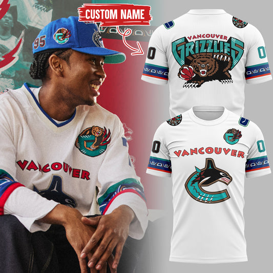 Special New Canucks x Grizzlies Custom TShirt-ND03222508