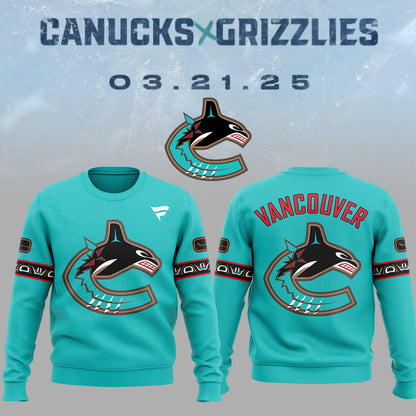 Special New Canucks x Grizzlies Sweatshirt-ND03222513