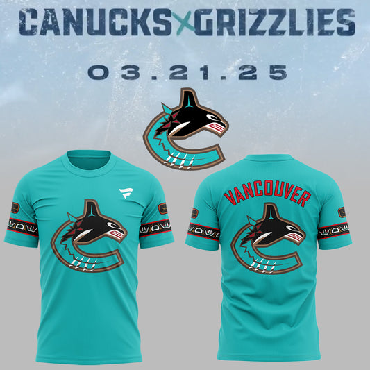 Special New Canucks x Grizzlies TShirt-ND03222515